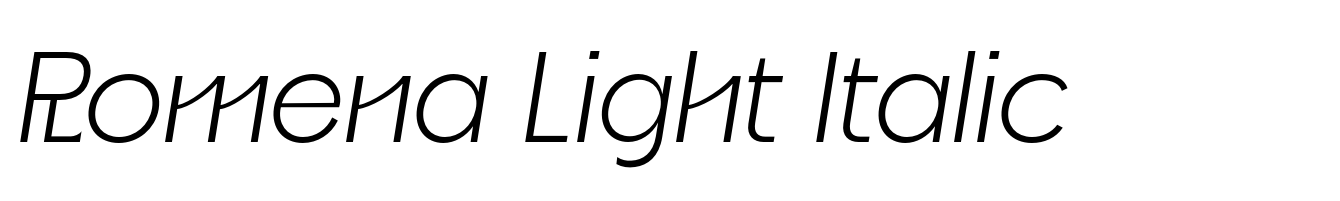 Romena Light Italic